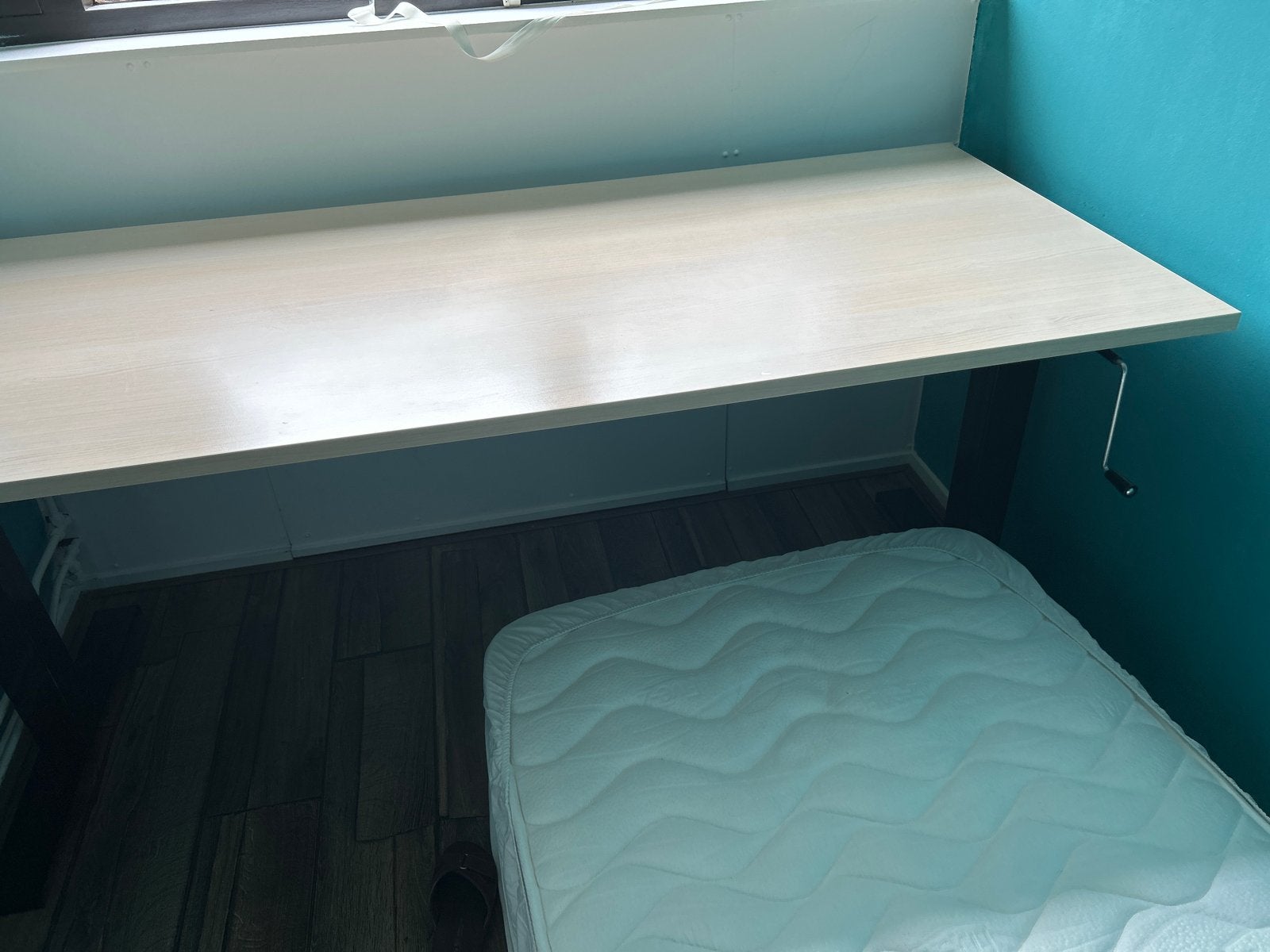 Zit-sta bureau 180x80 cm - handmatig verstelbaar, Ophalen, Zit-sta bureau, Gebruikt, Overige materialen