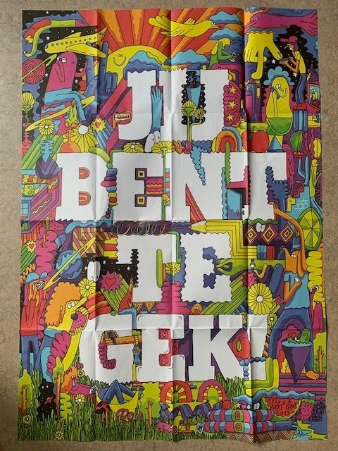 Vintager poster van Mike Perry, Rechthoekig Staand, Nieuw, Ophalen of Verzenden, A1 t/m A3