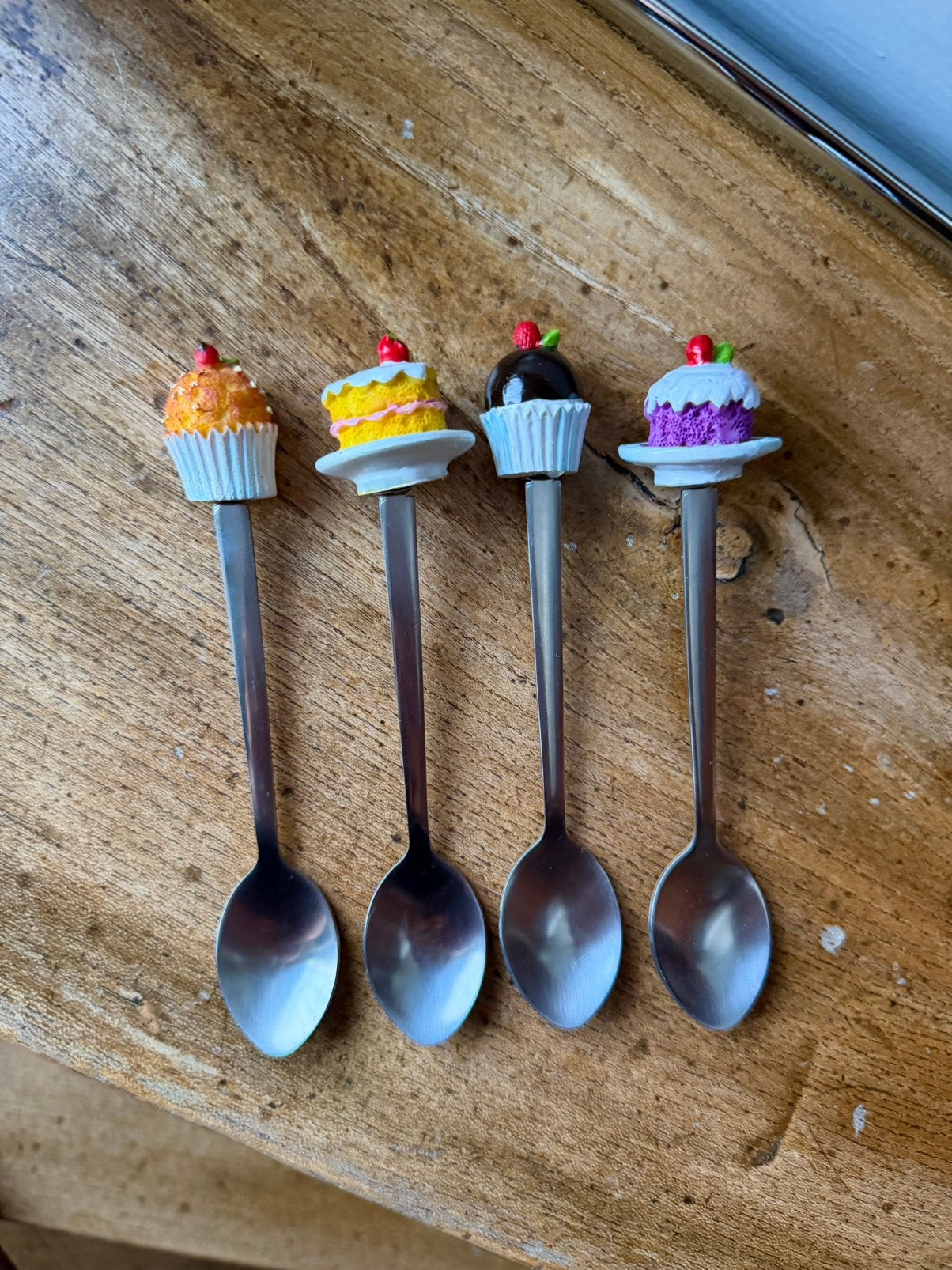 Set van 4 lepetljes gebakje | Blond Amsterdam, Theelepel, Bestekset, Ophalen of Verzenden, Zo goed als nieuw