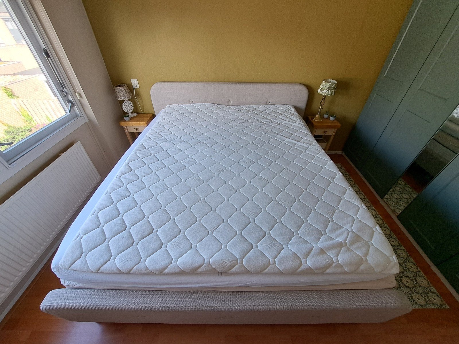 Matras topper 160x200cm (gewassen!), Ophalen, Tweepersoons, Zo goed als nieuw, Matras