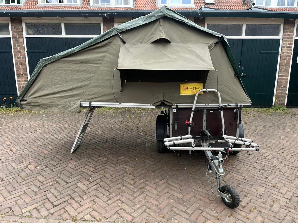 Eezi awn T-Top daktent met/op  bagagewagen, Caravans en Kamperen, Tenten, Ophalen, Gebruikt, Tot en met 2