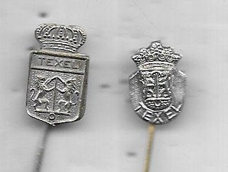 TEXEL 2 VERSCHILLENDE SPELDEN, Ophalen of Verzenden, Gebruikt, Stad of Land, Speldje of Pin