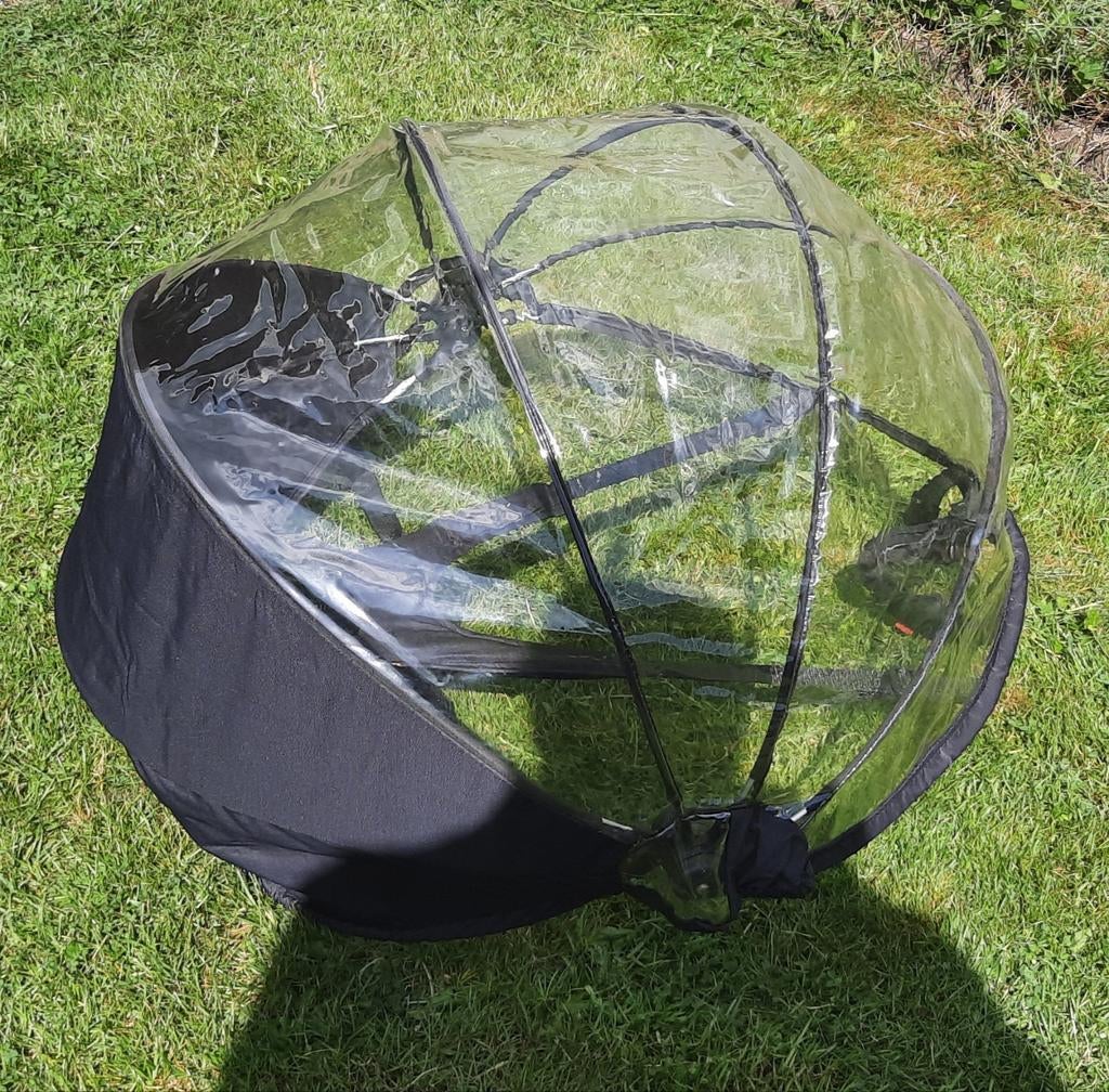 Nubrella: Handsfree paraplu/weerbescherming, Ophalen of Verzenden, Transparant, Zo goed als nieuw, Zwart