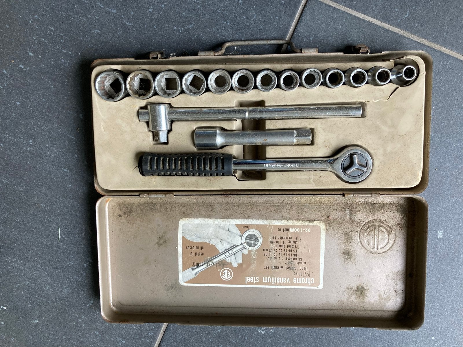 Dopsleutelset chroom vanadium staal, Ophalen, Gebruikt, Sleutel/ratel, Overige merken