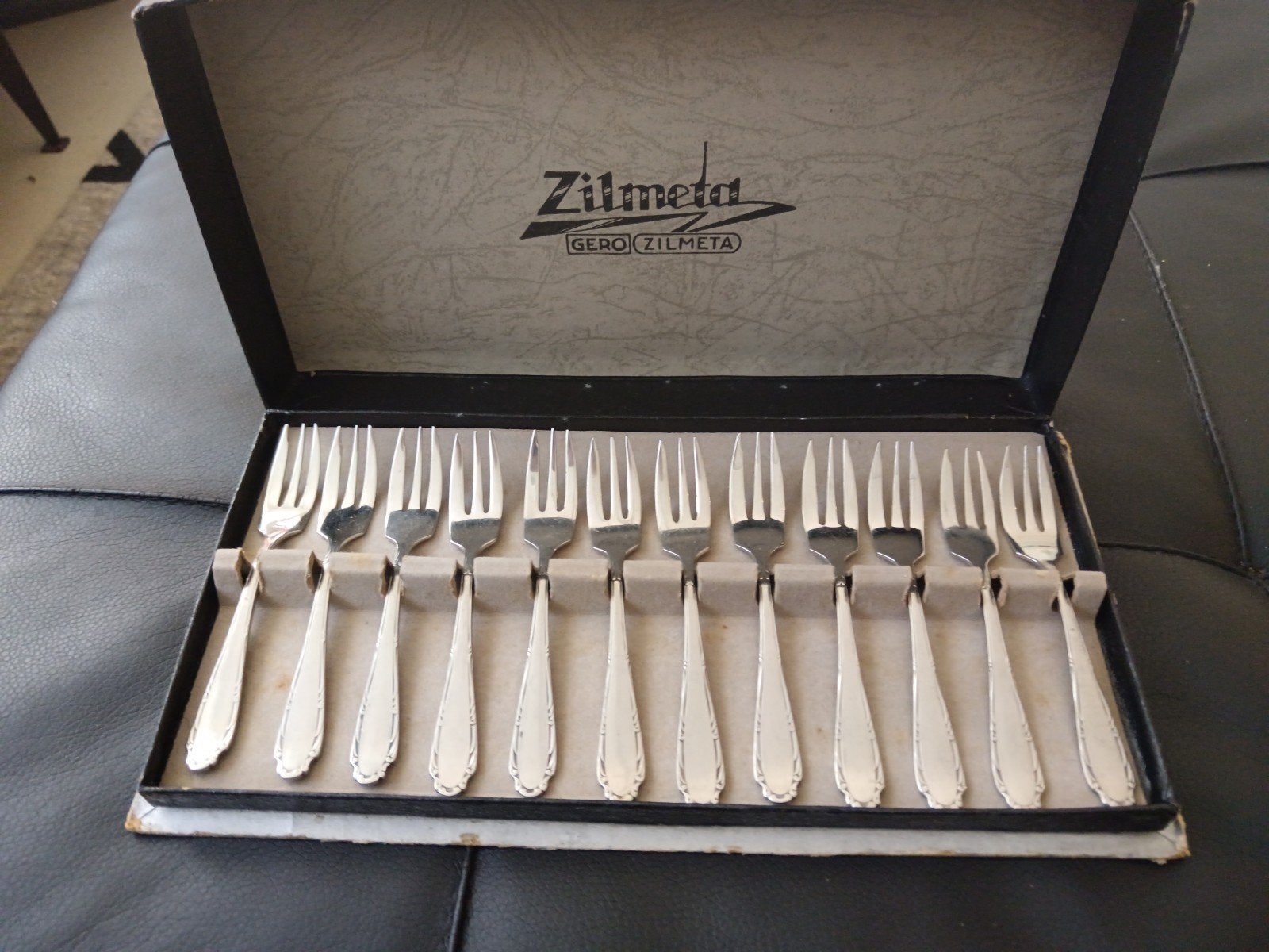 Gero Zilmeta 517 12 x gebaksvorkjes in originele doos, Ophalen of Verzenden
