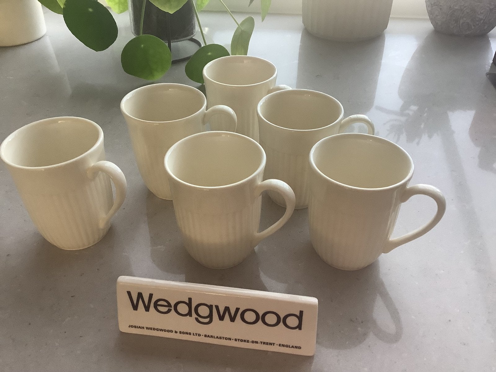 6 grote bekers WEDGWOOD EDME voor € 13,95, Ophalen of Verzenden, Zo goed als nieuw, Wedgwood, Overige typen