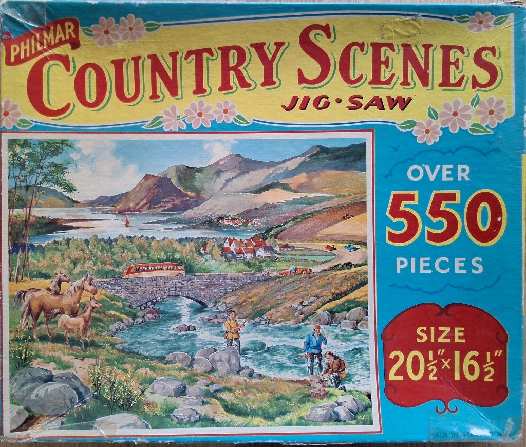Philmar puzzel. Country Scenes serie. 550 st. Compleet., Ophalen of Verzenden, 500 t/m 1500 stukjes, Gebruikt, Legpuzzel
