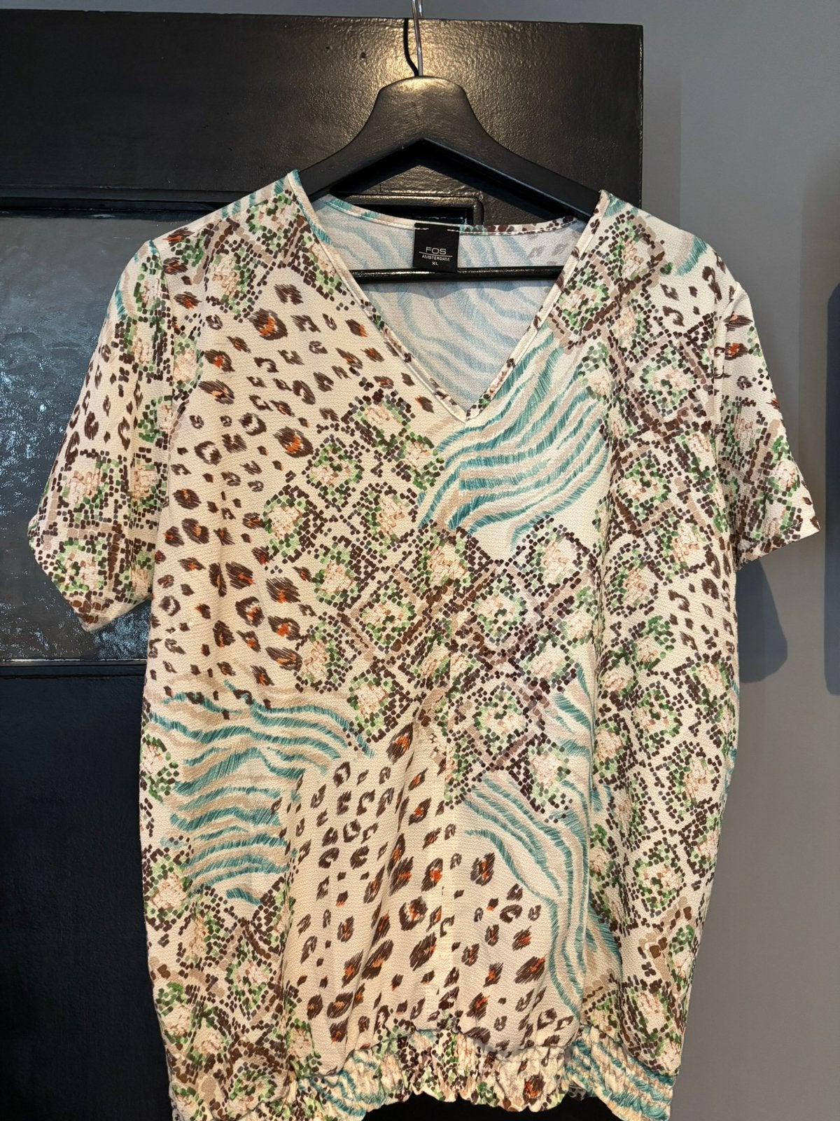 Fos amsterdam blouse maat xl 42, Ophalen of Verzenden, Zo goed als nieuw, Maat 42/44 (L), Meerkleurig