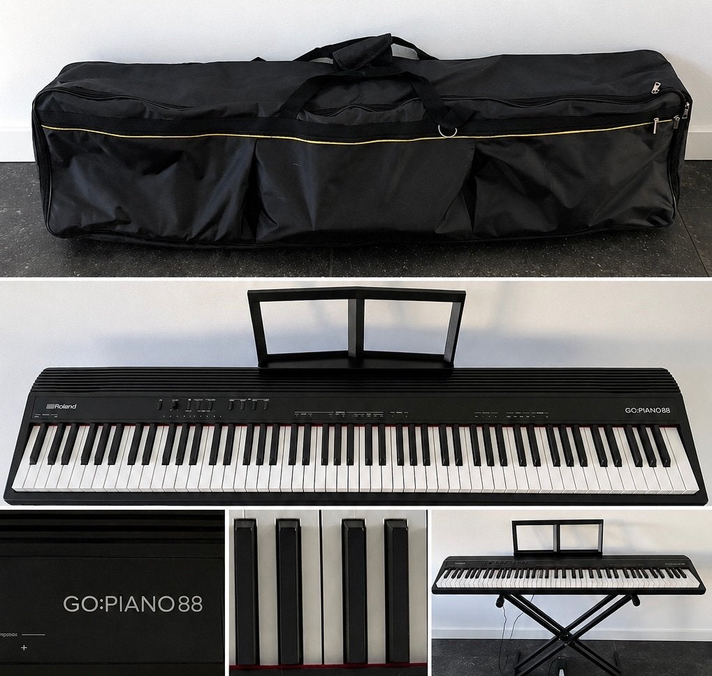 Roland GO:PIANO 88 digitaal piano compleet met accessoires, Ophalen, Zwart, Digitaal, Zo goed als nieuw