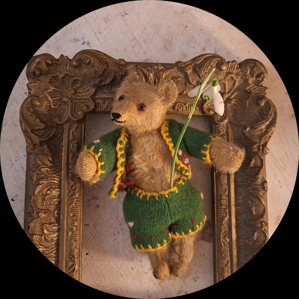 Antiek lief Steiff beertje 14 cm 'muisbeer', Antiek en Kunst, Verzenden