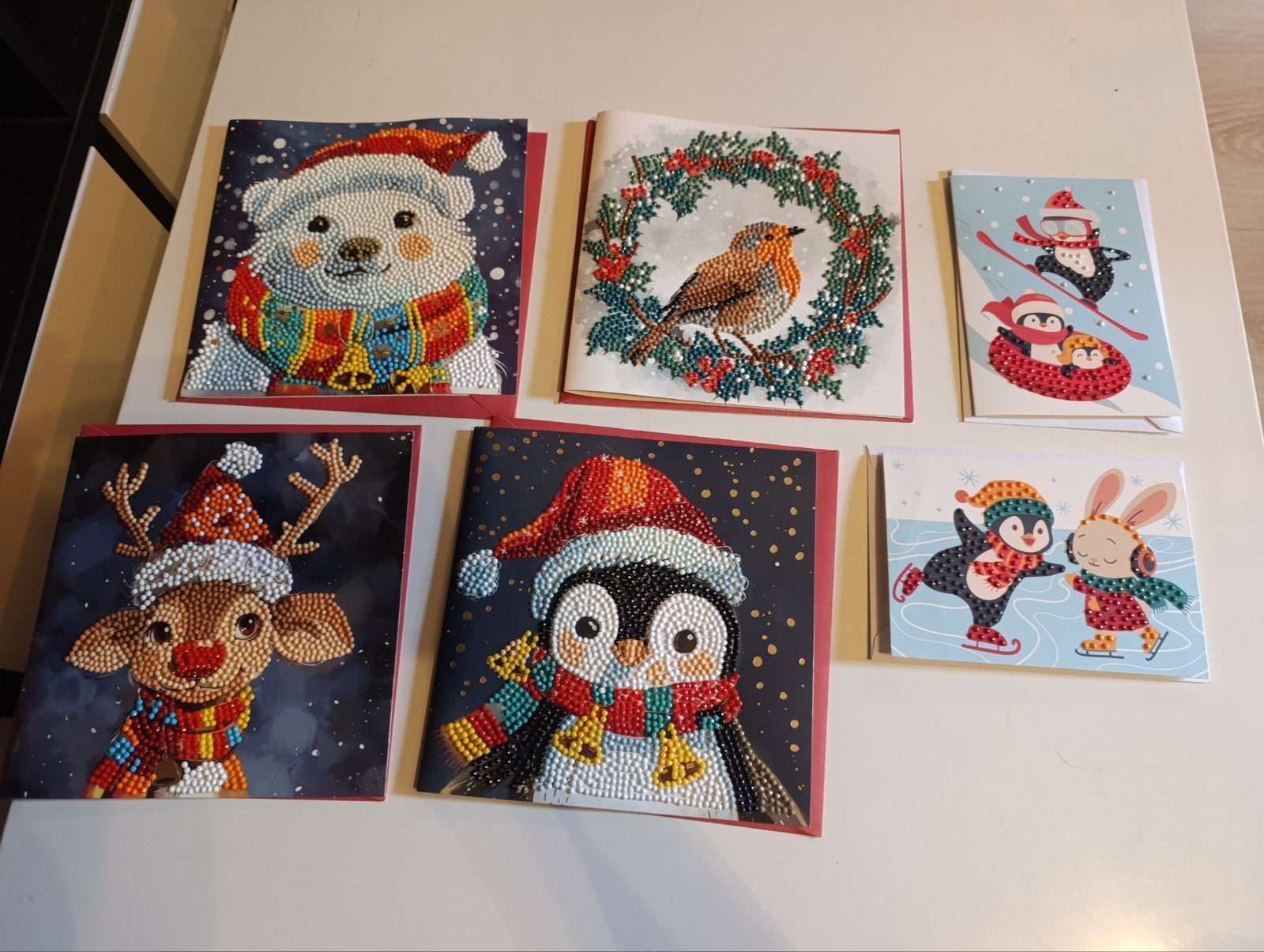 6x kerst diamond painting kaarten, Ophalen