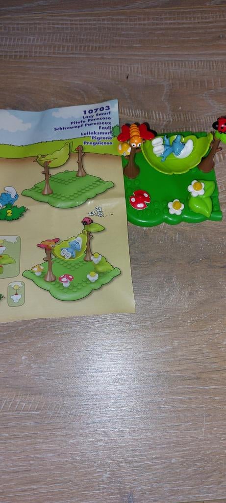 Smurf in hangmat - Mega Bloks Smurfen set 10703, Ophalen, Zo goed als nieuw, Megabloks