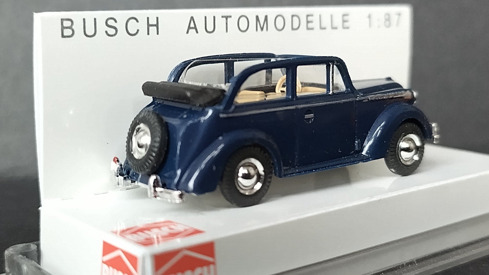 Opel Olympia cabrio 1;87 Busch Pol, Hobby en Vrije tijd, Modelauto's | 1:87, Overige merken, Auto, Verzenden, .