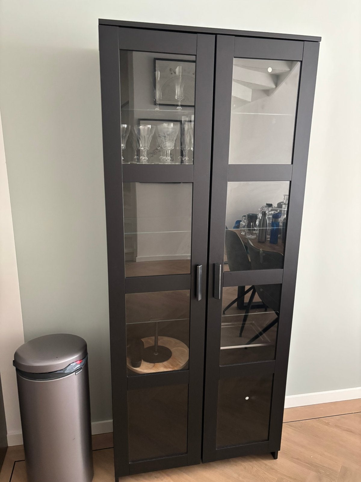 Ikea Brimnes Vitrinekast, Ophalen, 50 tot 100 cm, Zo goed als nieuw, 150 tot 200 cm