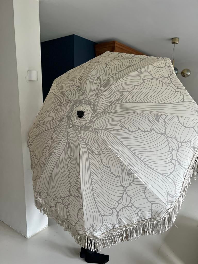 NIEUW Riviera Maison Parasol - Diameter 1.80m, Ophalen of Verzenden, Zo goed als nieuw, 1 tot 2 meter, Stokparasol