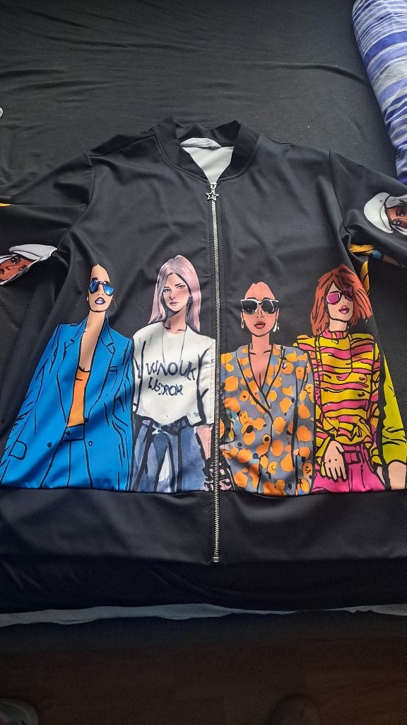 Bomber jacket, Angel of style, Zwart, Maat 46/48 (XL) of groter, Ophalen of Verzenden