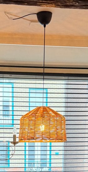IKEA KAPPELAND/HEMMA rotan hanglamp, Huis en Inrichting, Ophalen, Zo goed als nieuw, Hout, 50 tot 75 cm
