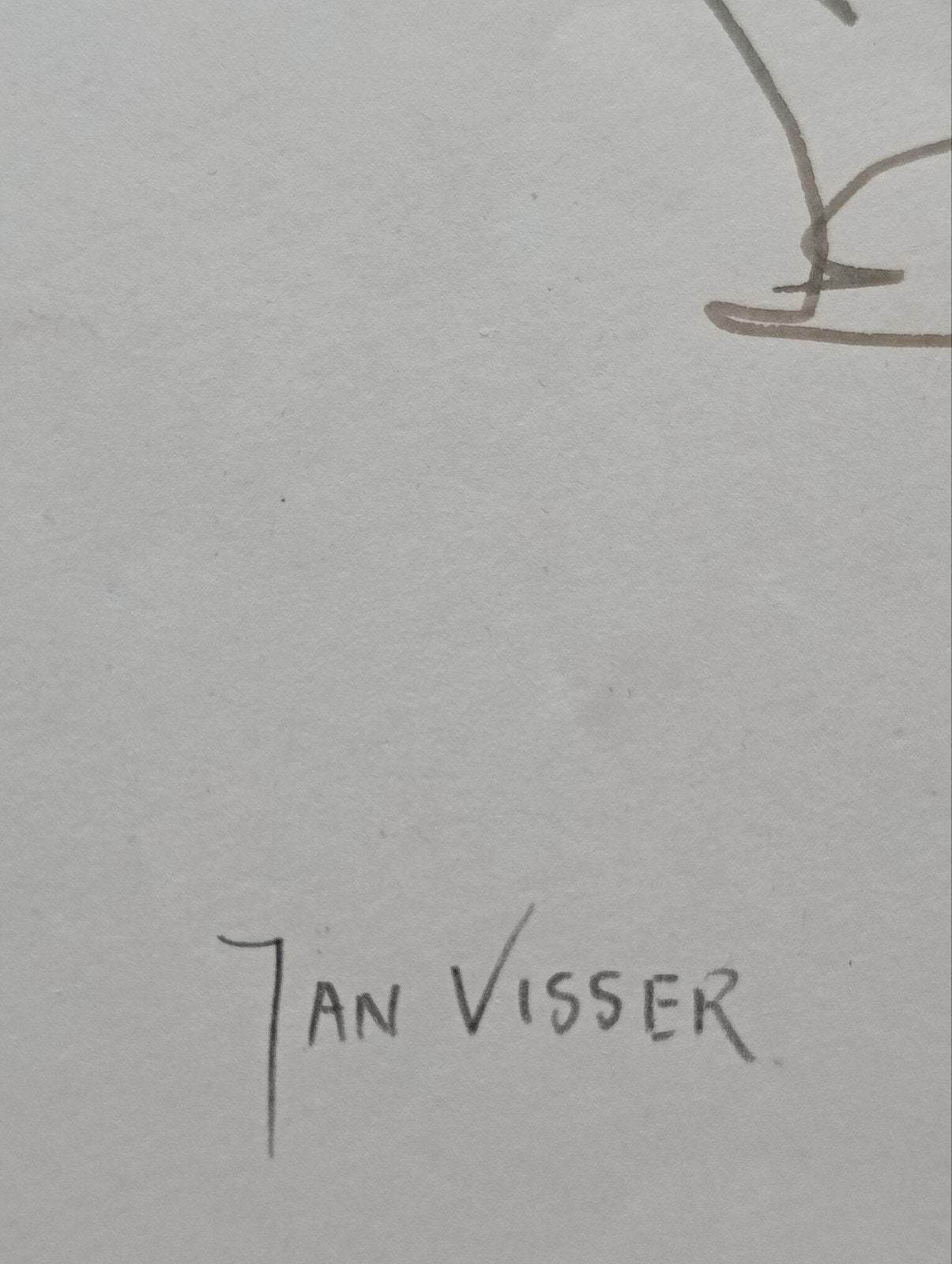 Jan Visser liggend dier jaren 50-60 Blijdorp Rotterdam, Antiek en Kunst, Kunst | Tekeningen en Foto's, Ophalen of Verzenden