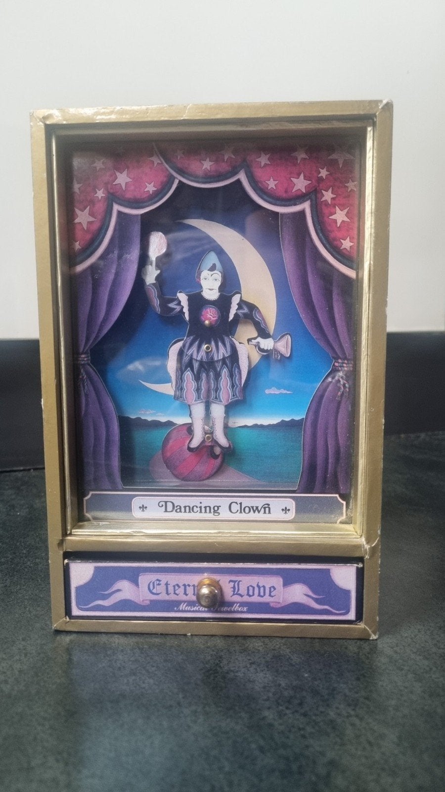 Vintage 'Dancing Clown' Muziekdoos - Koji Murai Collectie, Ophalen of Verzenden, Gebruikt