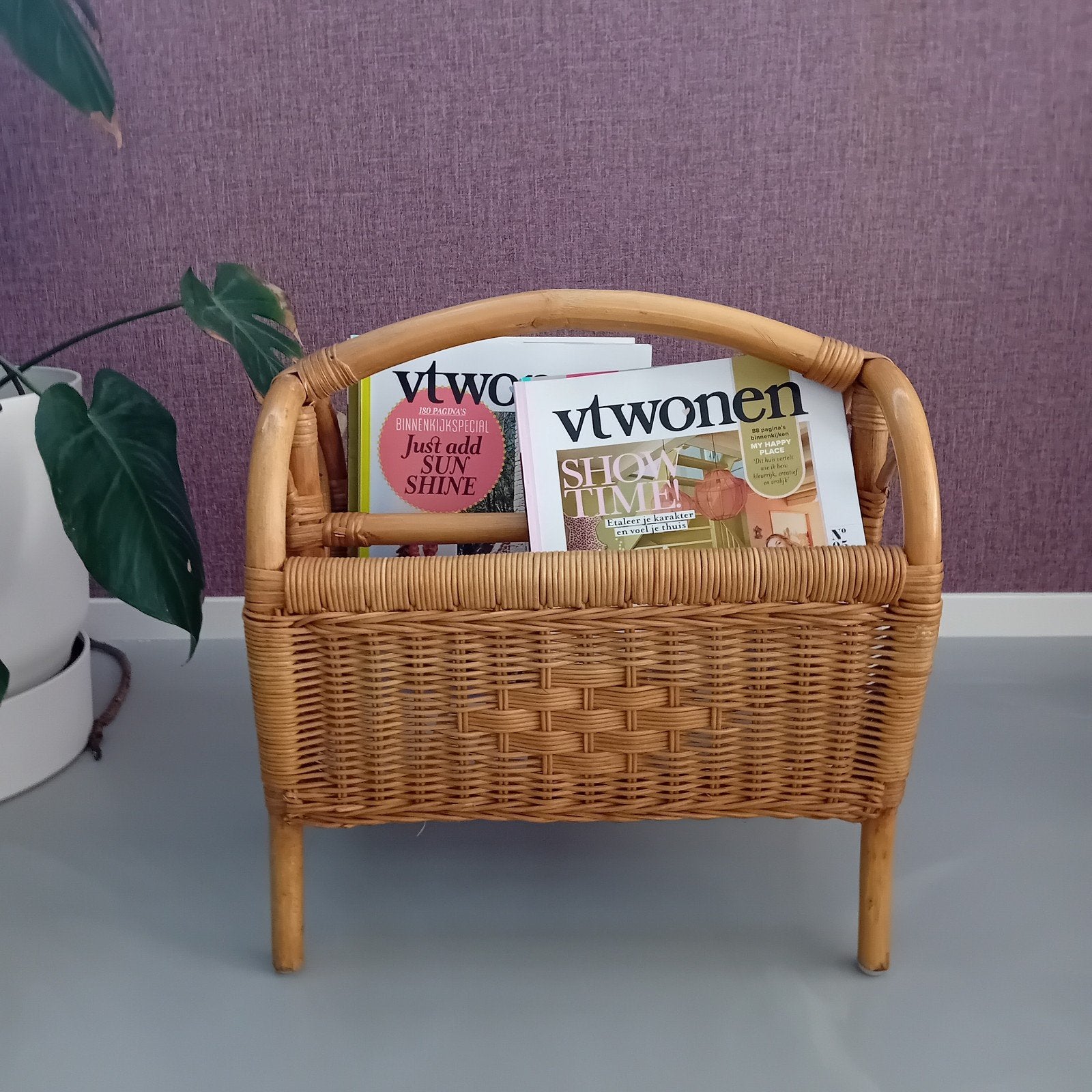 vintage lectuurmand krantenbak, Ophalen of Verzenden, Zo goed als nieuw