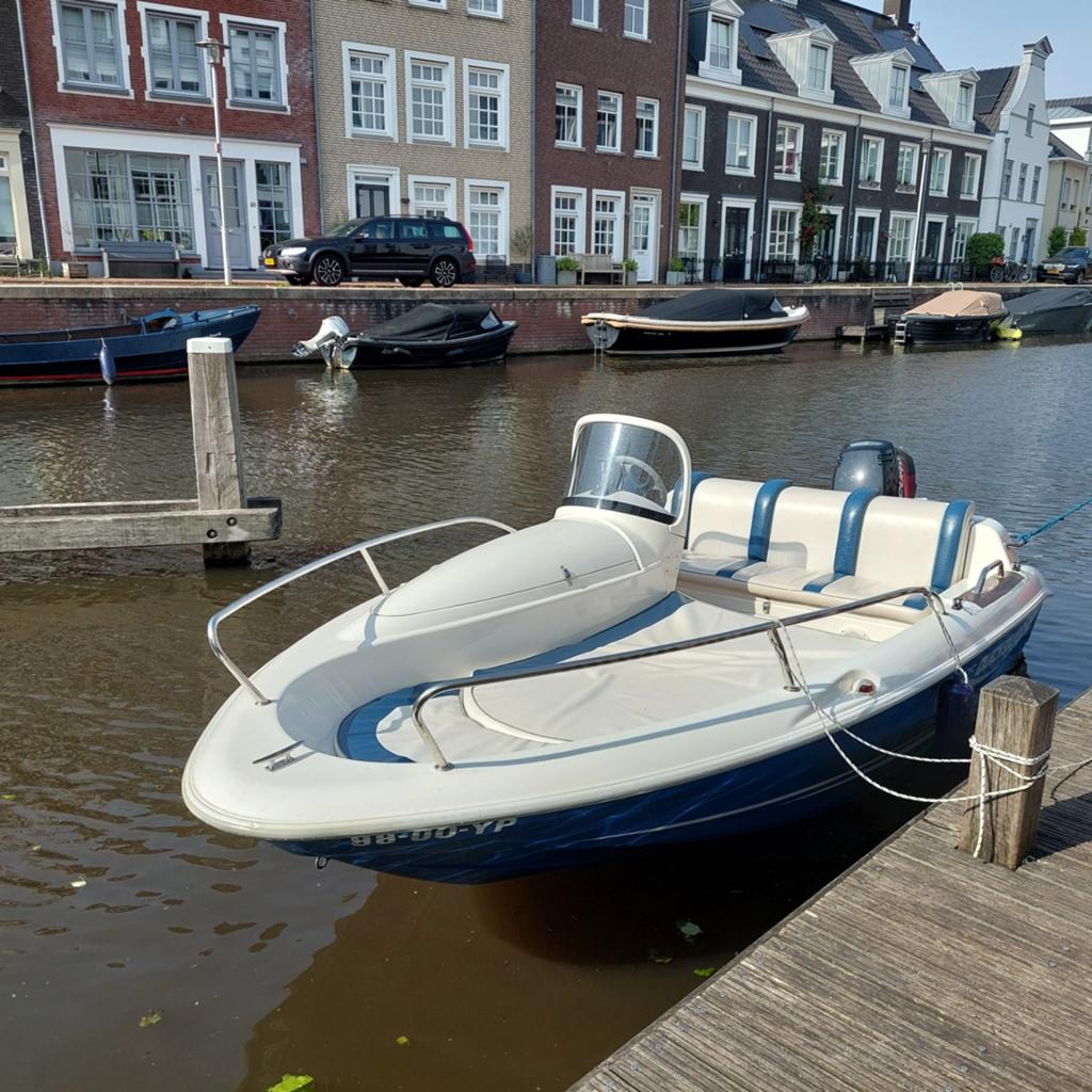 Consoleboot Quicksilver 425 met 40 pk Mercury EFI motor, Watersport en Boten, Vis- en Consoleboten, Gebruikt, Quicksilver, Viertaktmotor