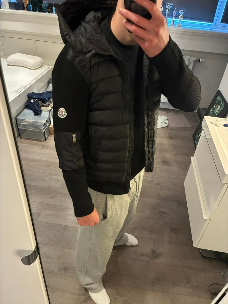 Moncler cardigan, Kleding | Heren, Verzenden, Zo goed als nieuw, Zwart