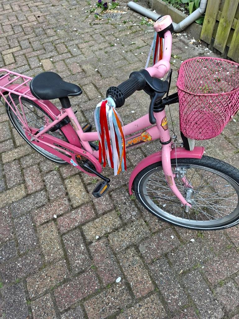 Meisjesfiets 20 inch, Ophalen, Terugtraprem, Gebruikt, Handrem