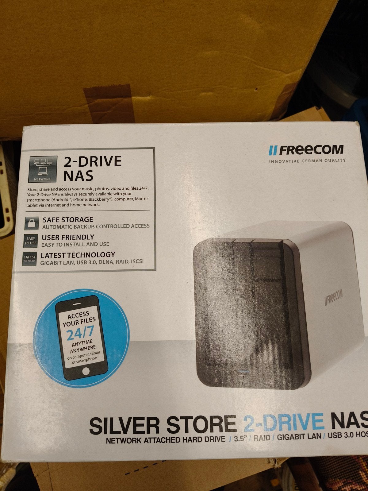 Freecom Silver Store 2-Drive NAS - Netwerk Harde Schijf, Computers en Software, Ophalen of Verzenden