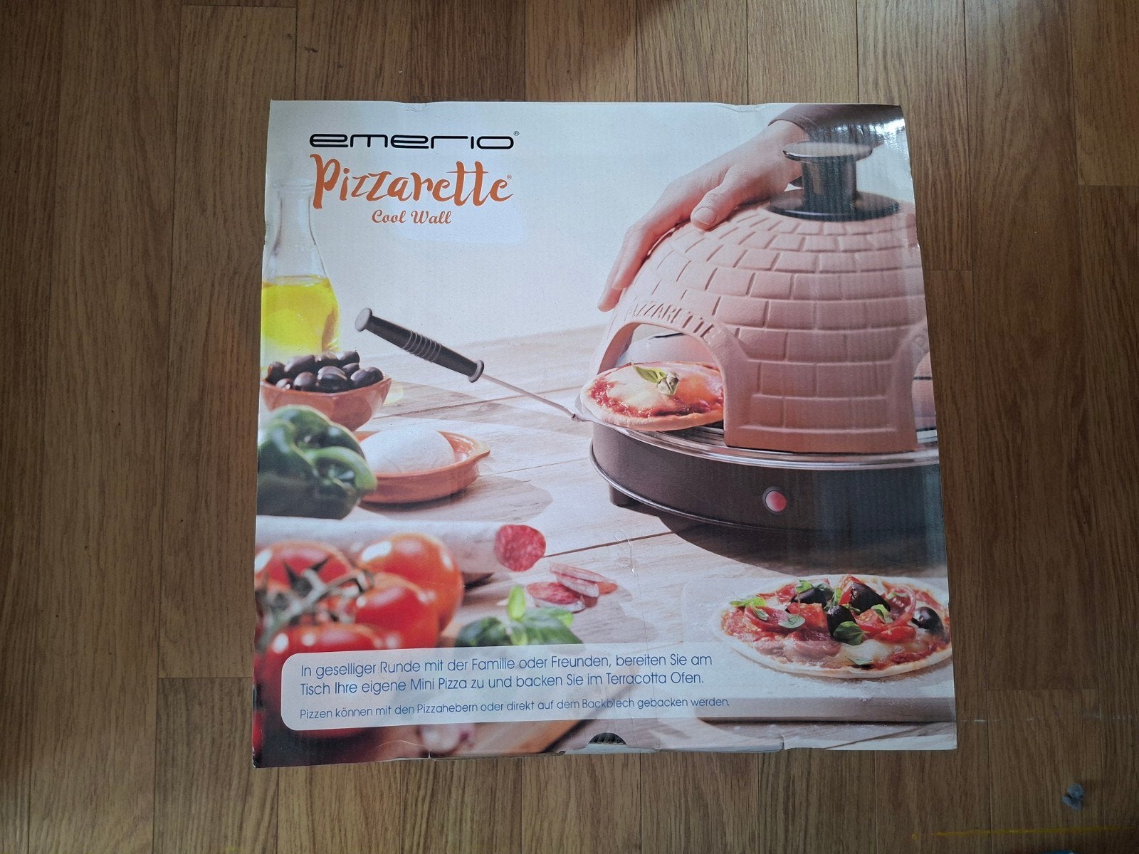 Emerio Pizzarette - Elektrische pizzaoven, 1x gebruikt, Minder dan 45 cm, Pizzaoven, Ophalen of Verzenden, Vrijstaand