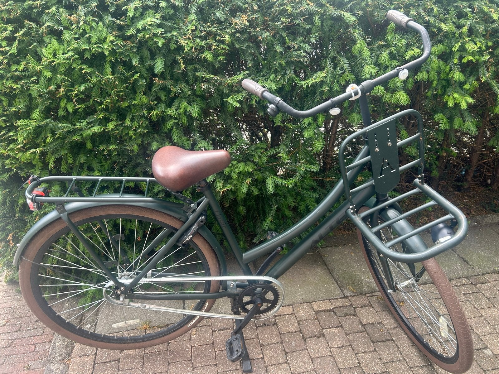 Opknapper! Stadsfiets met voordrager en terugtraprem, Terugtraprem, Gebruikt, 50 tot 53 cm, Ophalen