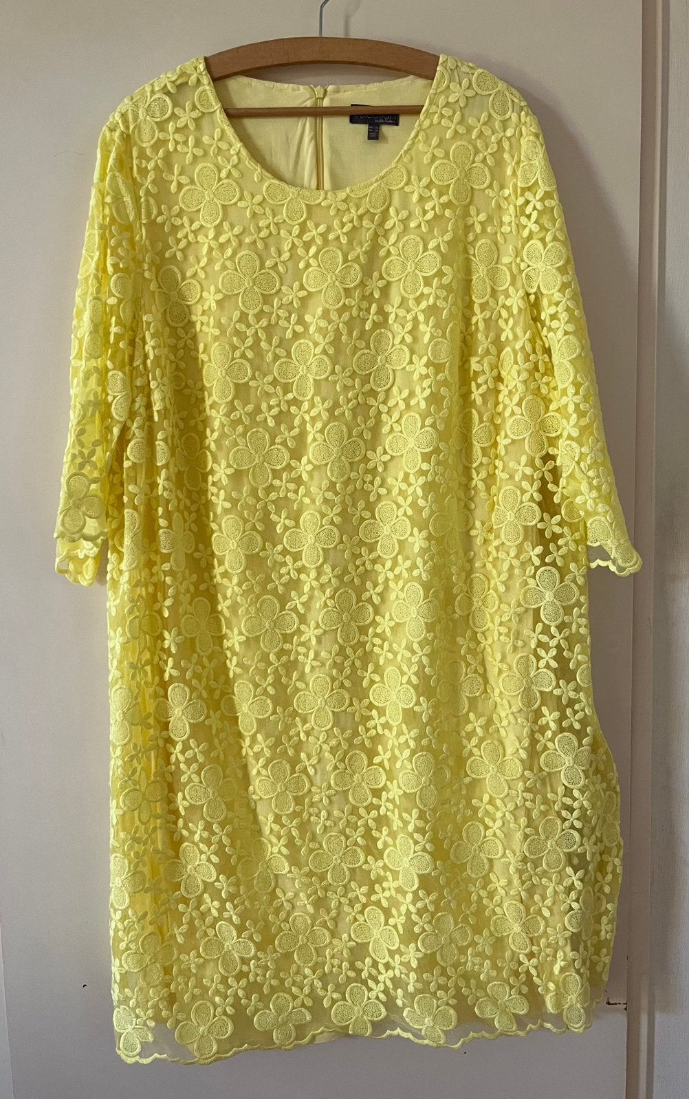 Lichtgele Zomerjurk Ulla Popken Selection 50, Kleding | Dames, Verzenden, Geel, Maat 46/48 (XL) of groter, Zo goed als nieuw