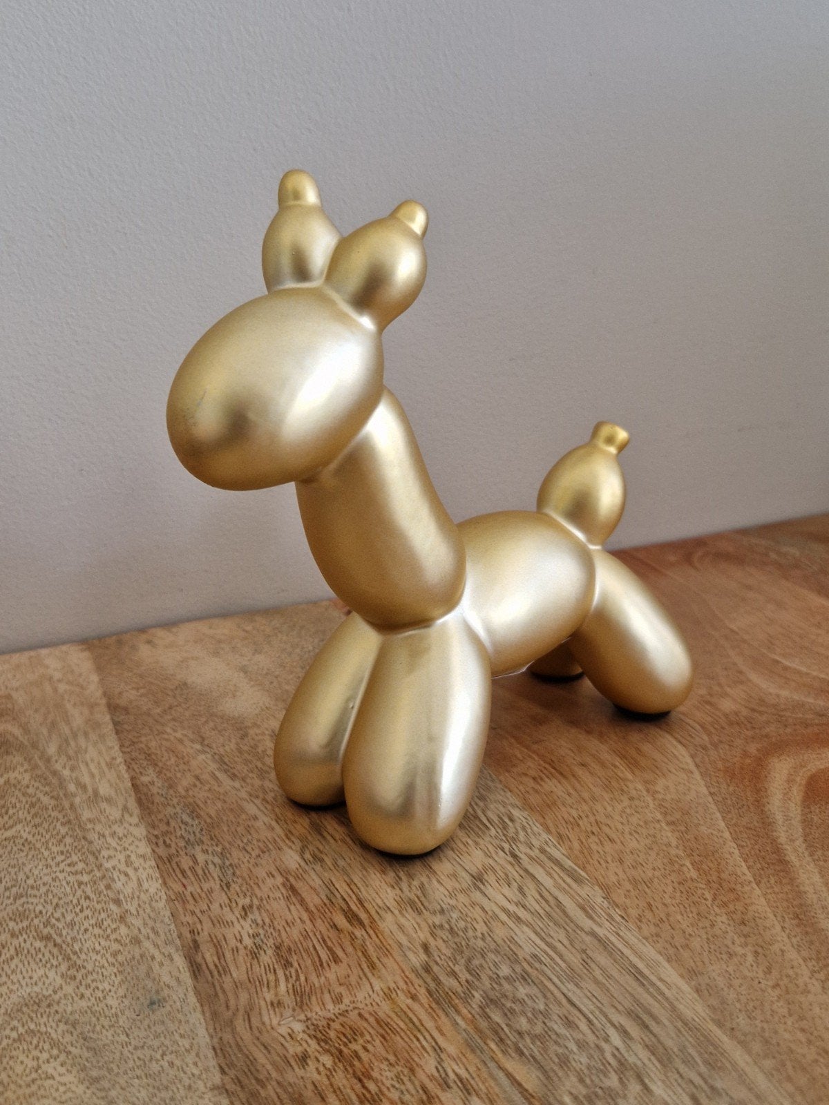 Gouden ballon hond sculptuur - Livarno Home, Ophalen of Verzenden, Gebruikt, Goud, Modern