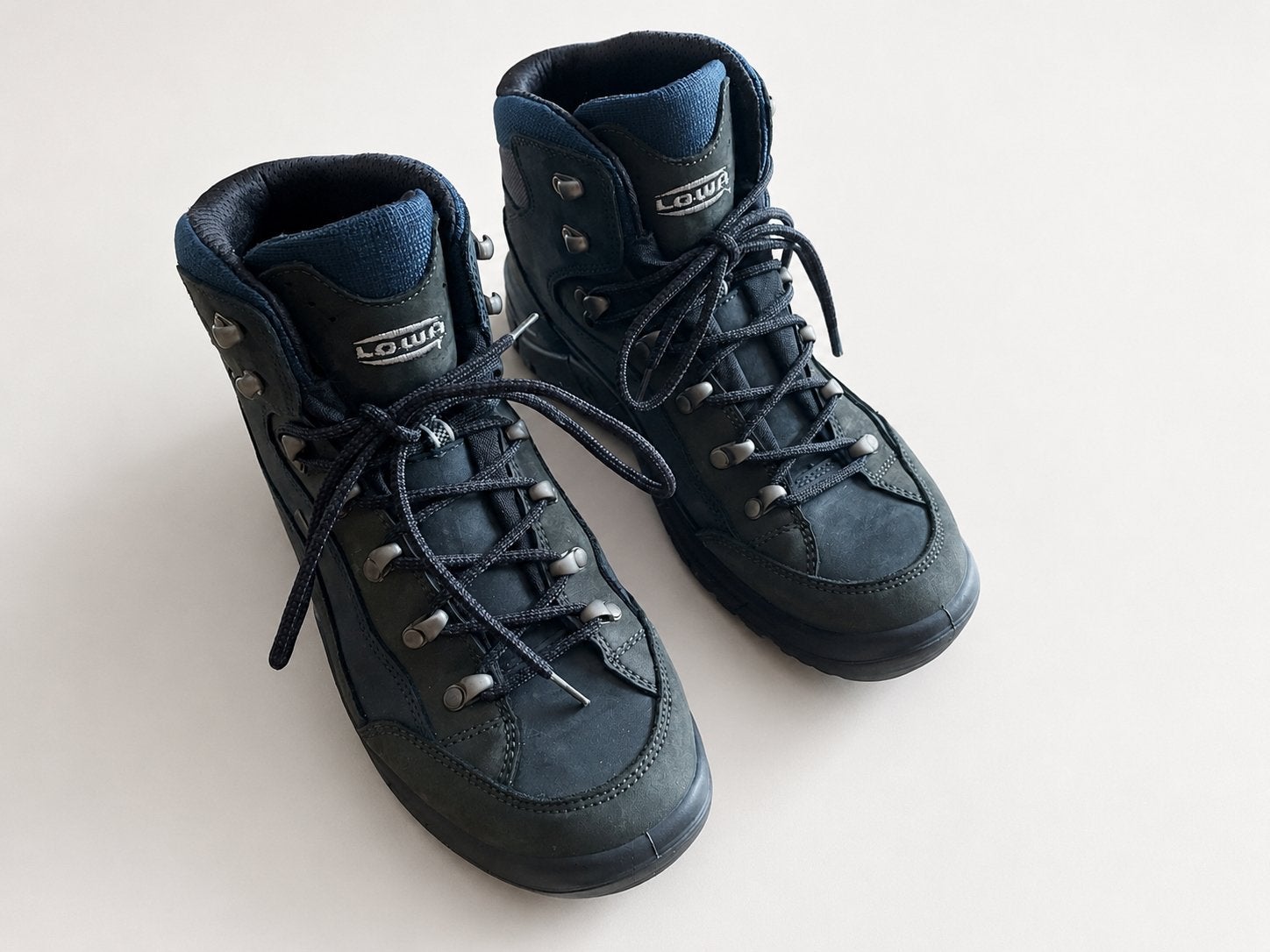 lowa renegade gtx mid ls wandelschoenen – asphalt/navy, Ophalen of Verzenden, Zo goed als nieuw, Schoenen