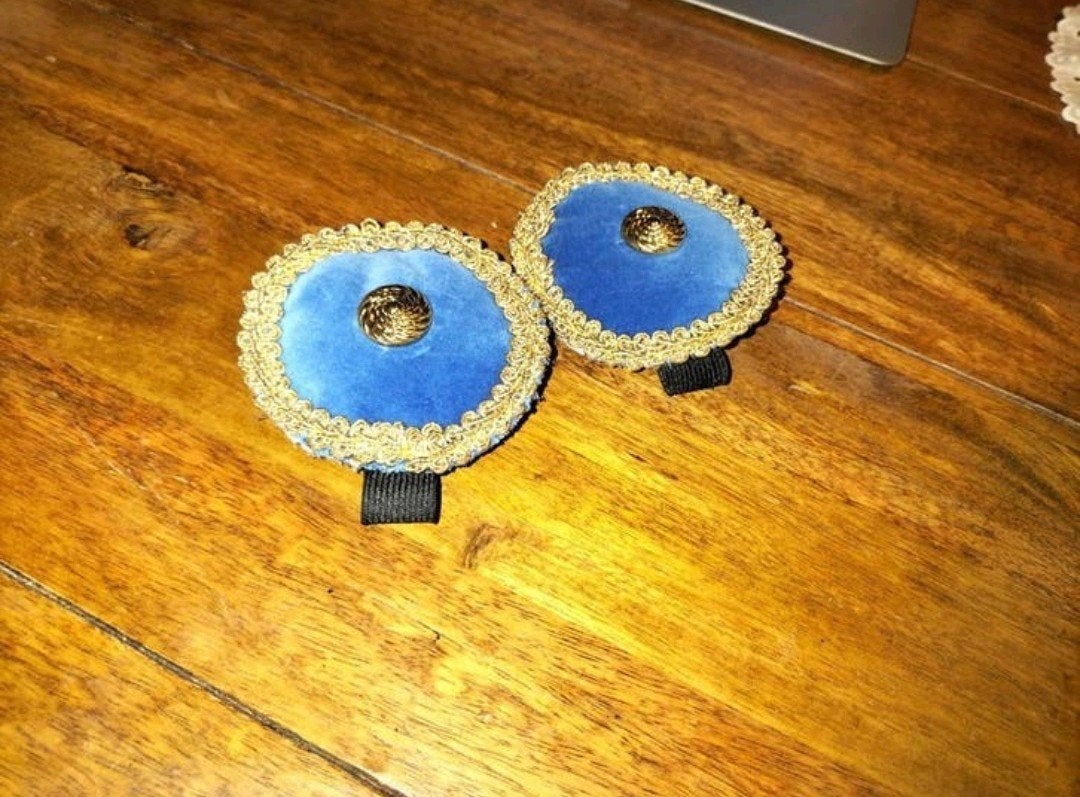 Schoengespen pietengespen blauw. Club van Sinterklaas, Ophalen