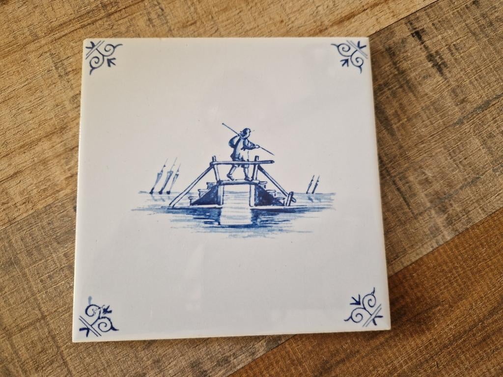 Delftsblauw tegeltje holland westraven, Ophalen of Verzenden