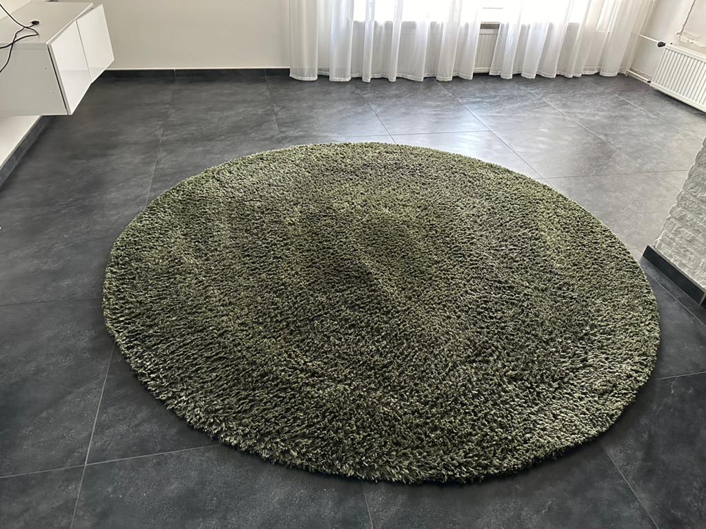 Groen kleed (250cm doorsnee), Rond, 200 cm of meer, Ophalen of Verzenden, Zo goed als nieuw