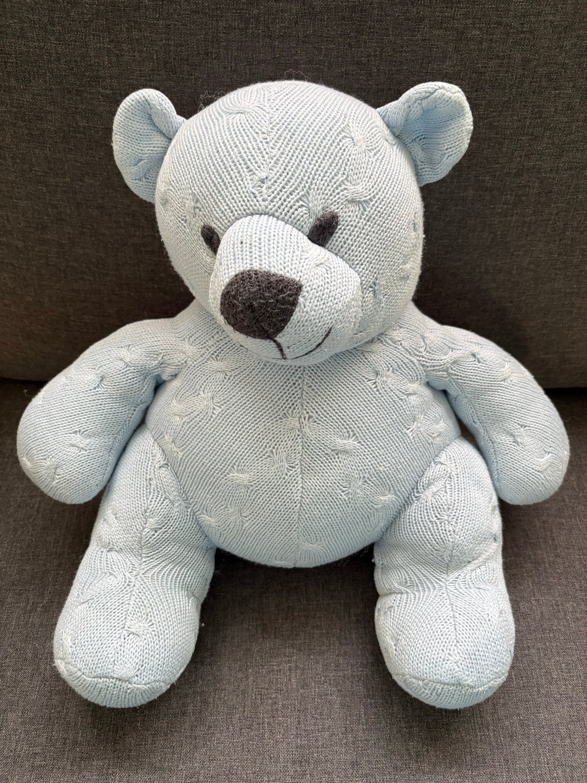 Baby's Only gebreide knuffelbeer - 45cm, Beer, Blauw, Ophalen of Verzenden, Zo goed als nieuw
