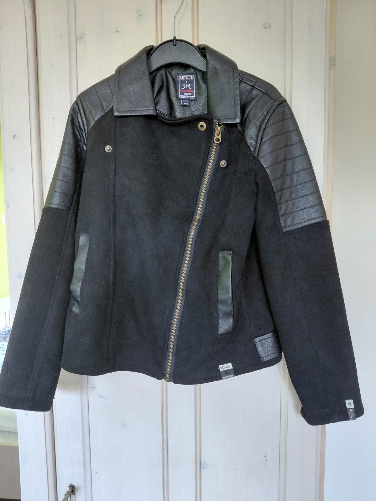 stoere meiden bikerjack 140, Meisje, Ophalen of Verzenden, Zo goed als nieuw, Retour