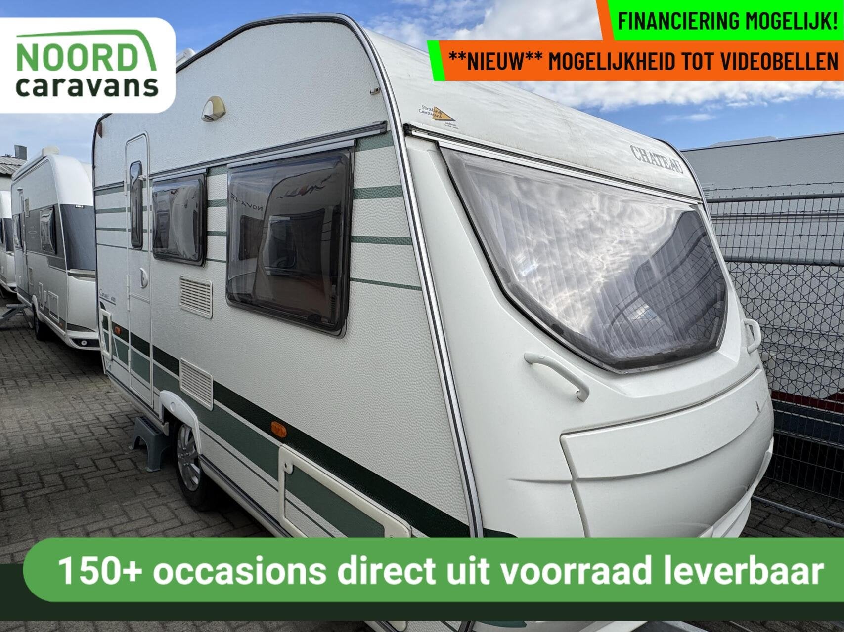 Chateau CARATT 400, DWARSBED,VOORTENT,KOELKAST, Caravans en Kamperen, Chateau, Hordeur, Bedrijf, 750 - 1000 kg