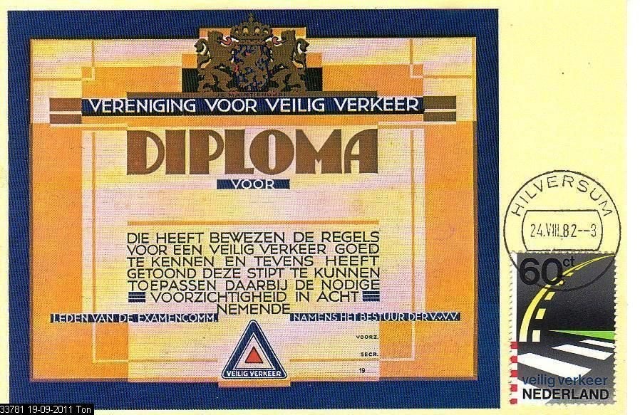Maximum kaart 	Nederland	Veilig Verkeer Nederland, Postzegels en Munten, Verzenden, Overige typen