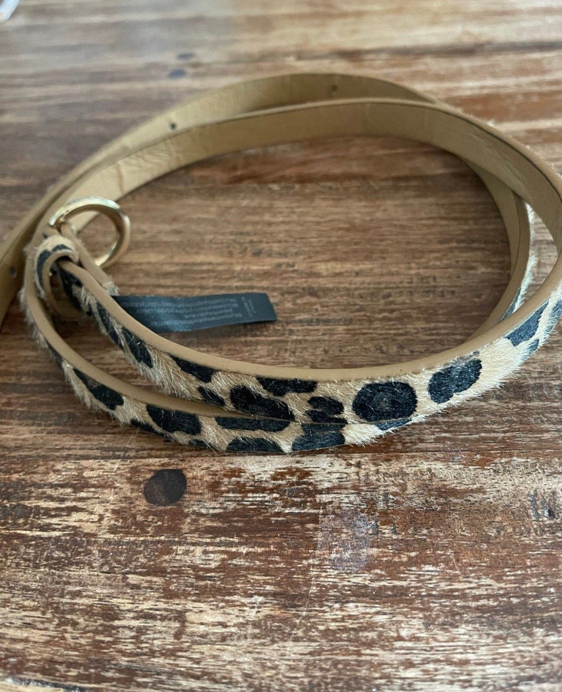 Gedragen riem met luipaardprint, Kleding | Dames, Ophalen of Verzenden, Gedragen, 100 cm of meer