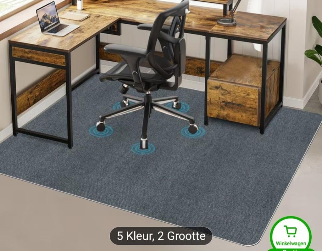 Nieuwe Burostoelmat Grijs Stof zelfklevend, 100 tot 150 cm, Onbekend, Nieuw, Onbekend