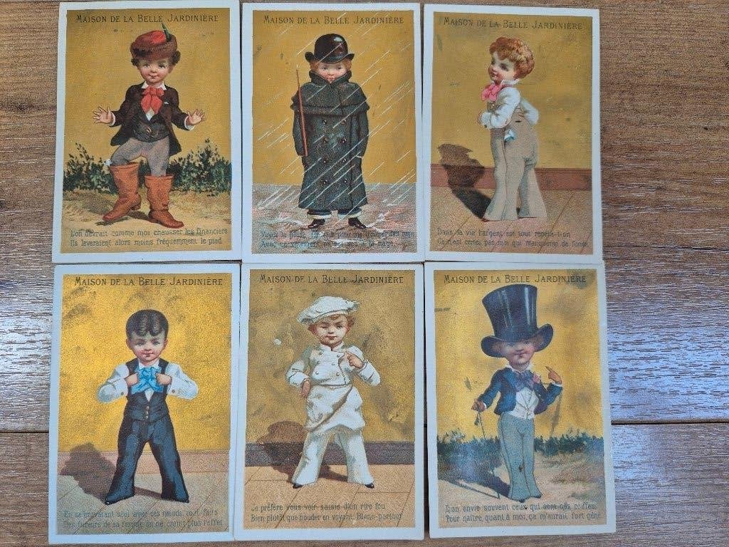 Oude Chromos - A La Belle Jardinier - Les enfants (1890), Verzamelen, Ophalen of Verzenden, Voor 1920, Ongelopen, Frankrijk