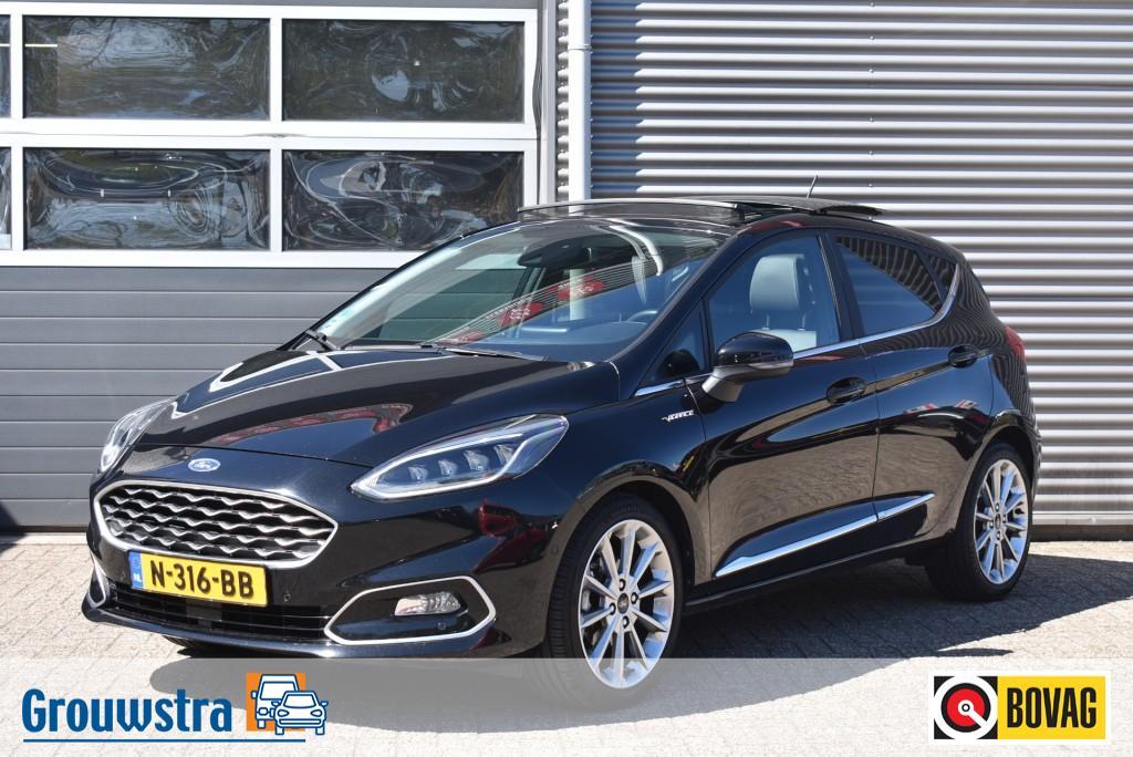 Ford FIESTA 1.0 ECOB.HY. VIGNALE / LEDER / AUTOMAAT / PANORA, 125 pk, Gebruikt, 1193 kg, Bedrijf
