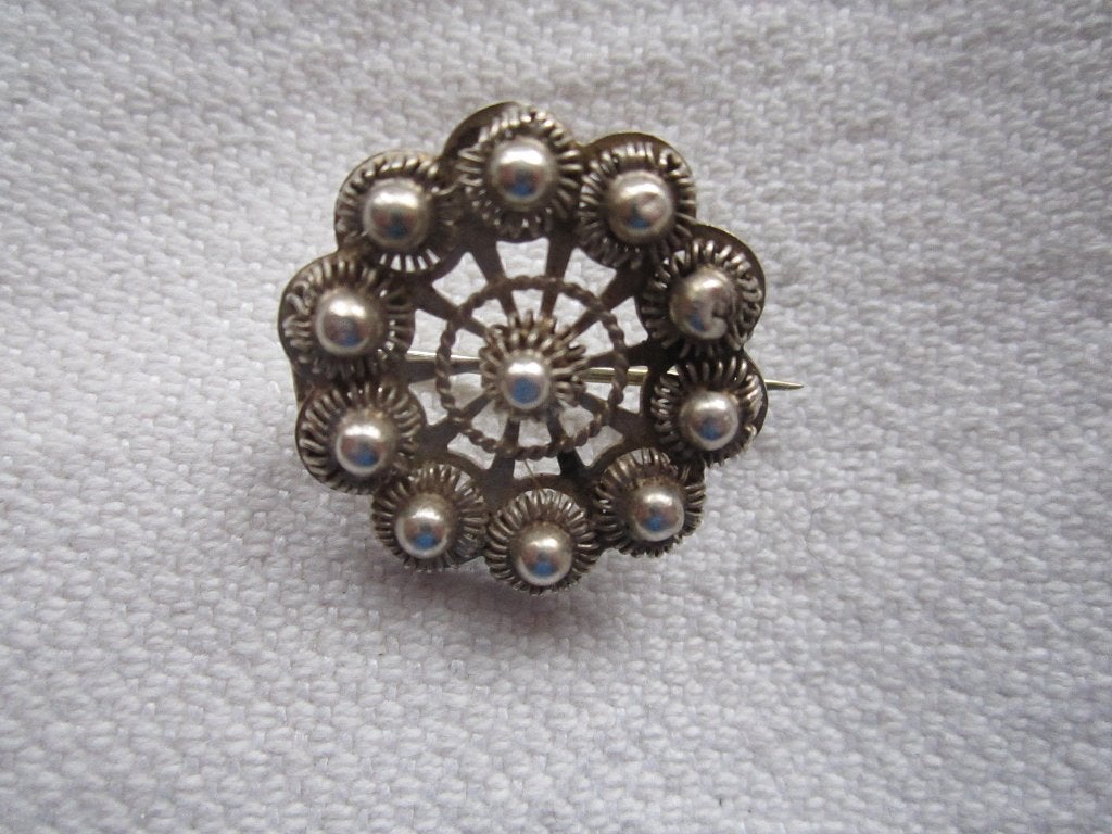 69.  Schitterende oude broche, zilver, Ophalen, Zilver, Broche