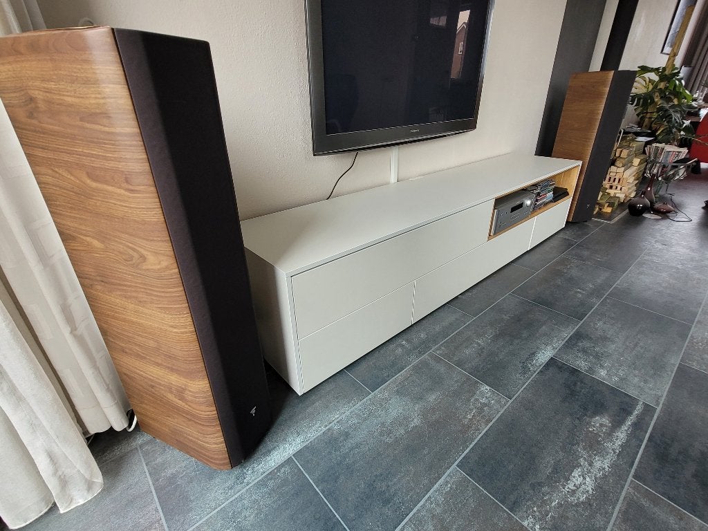 TV meubel, Ophalen, Zo goed als nieuw, 200 cm of meer, Minder dan 100 cm