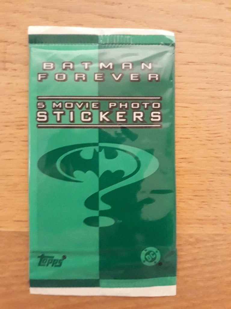 Vintage Batman forever sticker packs uit 1995, Hobby en Vrije tijd, Verzenden, Zo goed als nieuw, Meerdere stickers