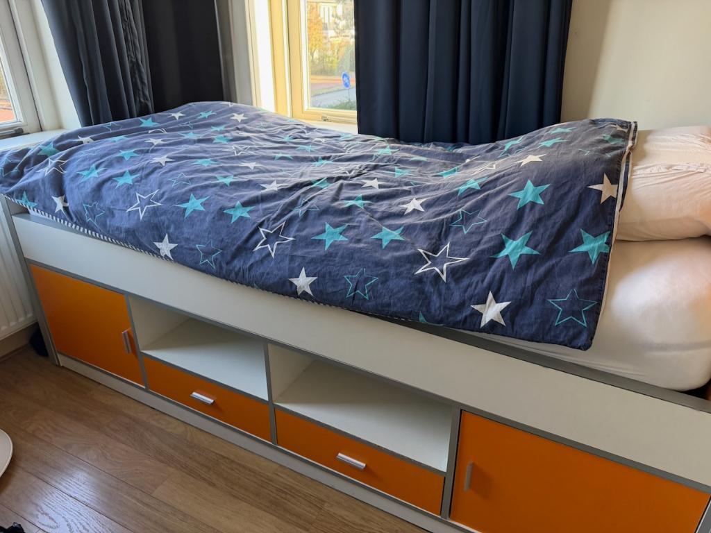 Bonny Kajuitbed 90x200 Opbergruimte Goede staat Heemstede, Ophalen, 90 cm, Eenpersoons, Zo goed als nieuw