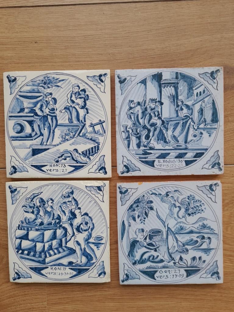 Bijbelse tegels, Antiek en Kunst, Antiek | Wandborden en Tegels, Ophalen of Verzenden