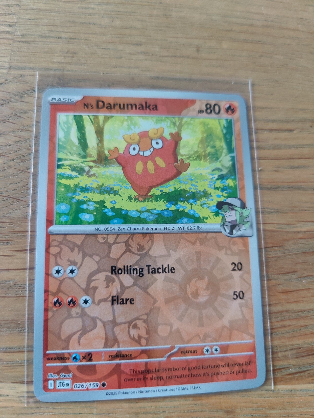 Pokémon Kaart: N's Darumaka (026/159) - Holo, Ophalen, Zo goed als nieuw, Losse kaart